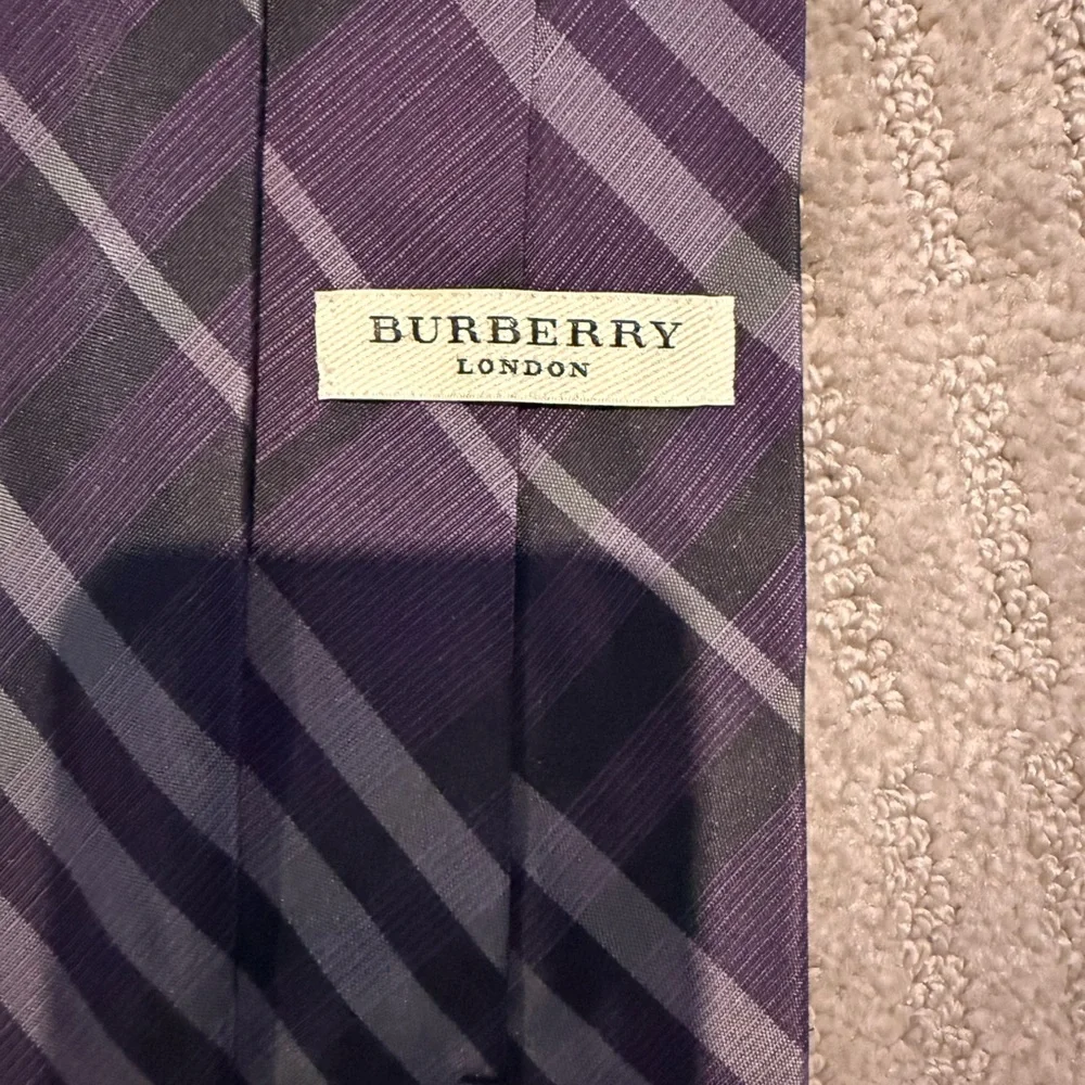 Burberry Purple Checkered Novacheck Men's Tie - Picture 5 of 5